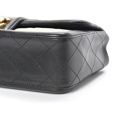 Chanel Lambskin Quilted Medium Elegant CC Flap Beige Black 10 of 11