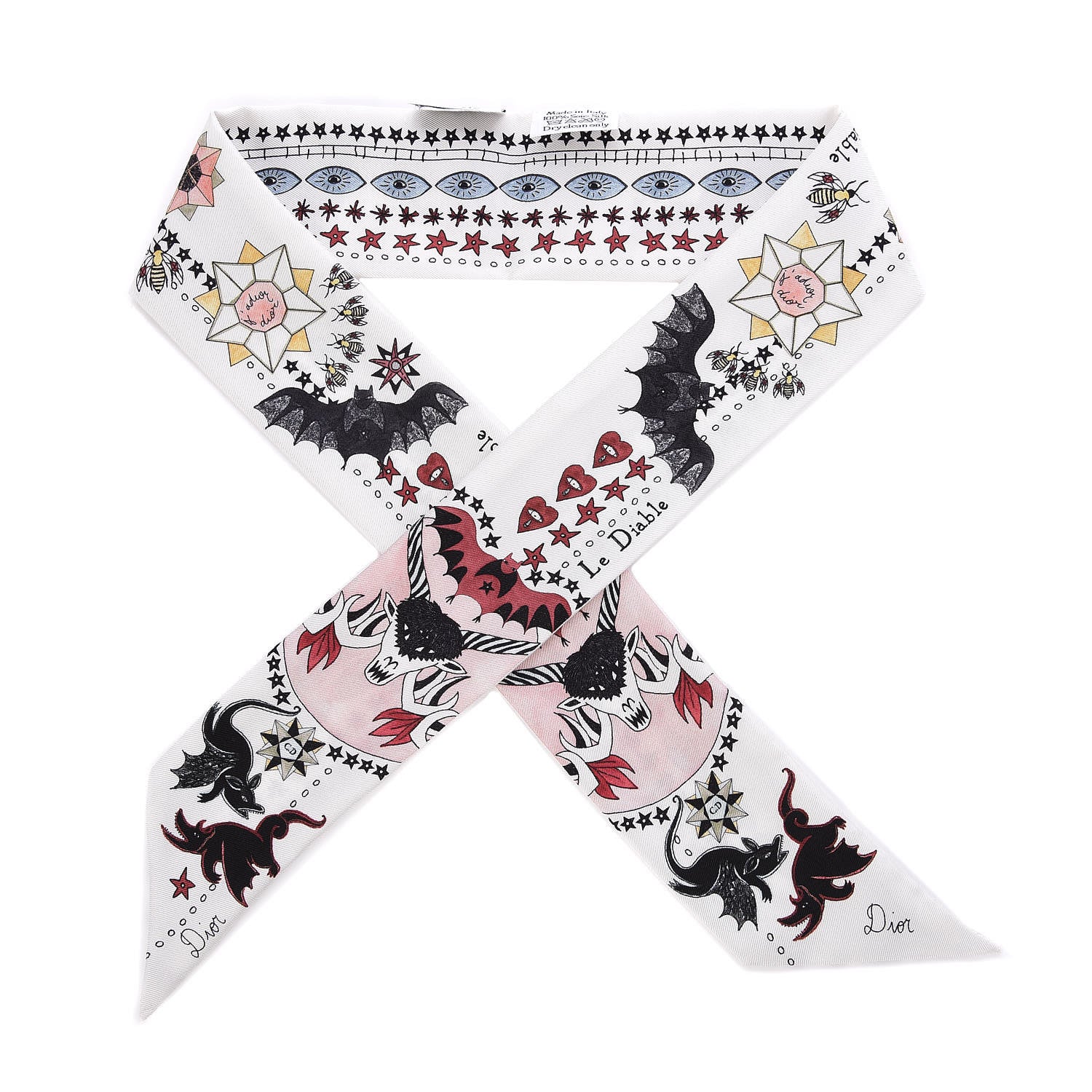 Christian Dior Silk Le Diable Mitzah Scarf 1 of 4