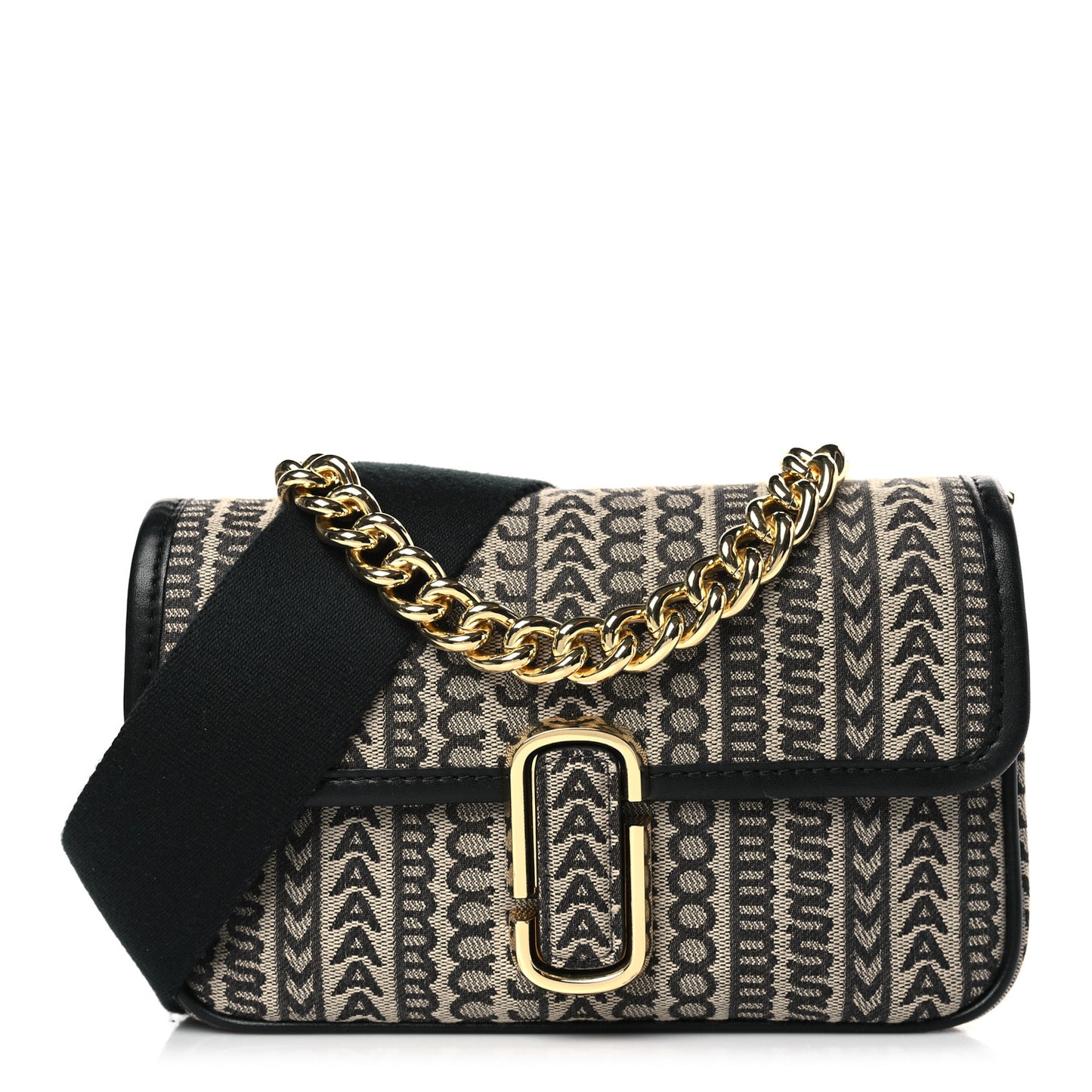 Cotton Jacquard The Monogram J Marc Shoulder Bag Beige Multi