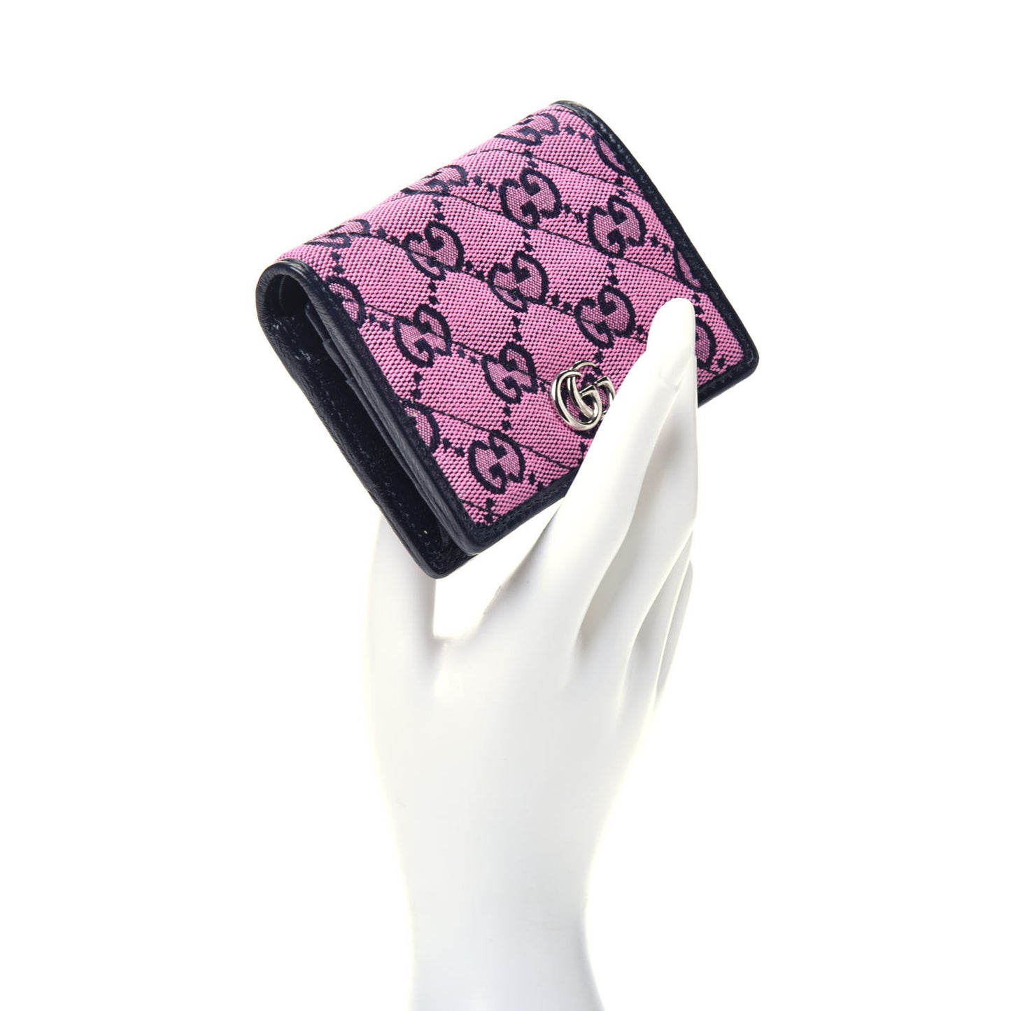 Monogram Multicolor Matelasse Diagonal GG Marmont Card Case Wallet Pink Blue