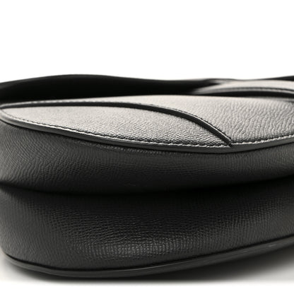 Christian Dior Grained Calfskin Saddle Bag Black 9 of 11