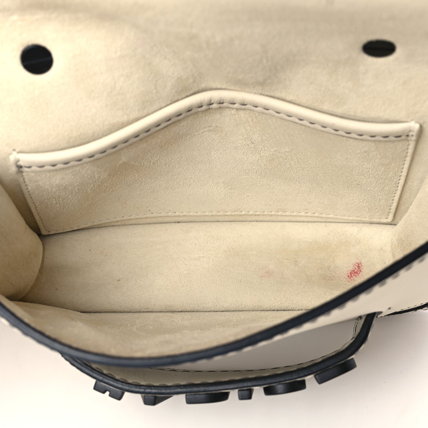 Smooth Calfskin Mini J'Adior Chain Flap Bag Off White