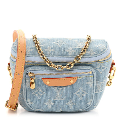 Louis Vuitton Monogram Denim Mini Bumbag Sky Blue 1 of 10