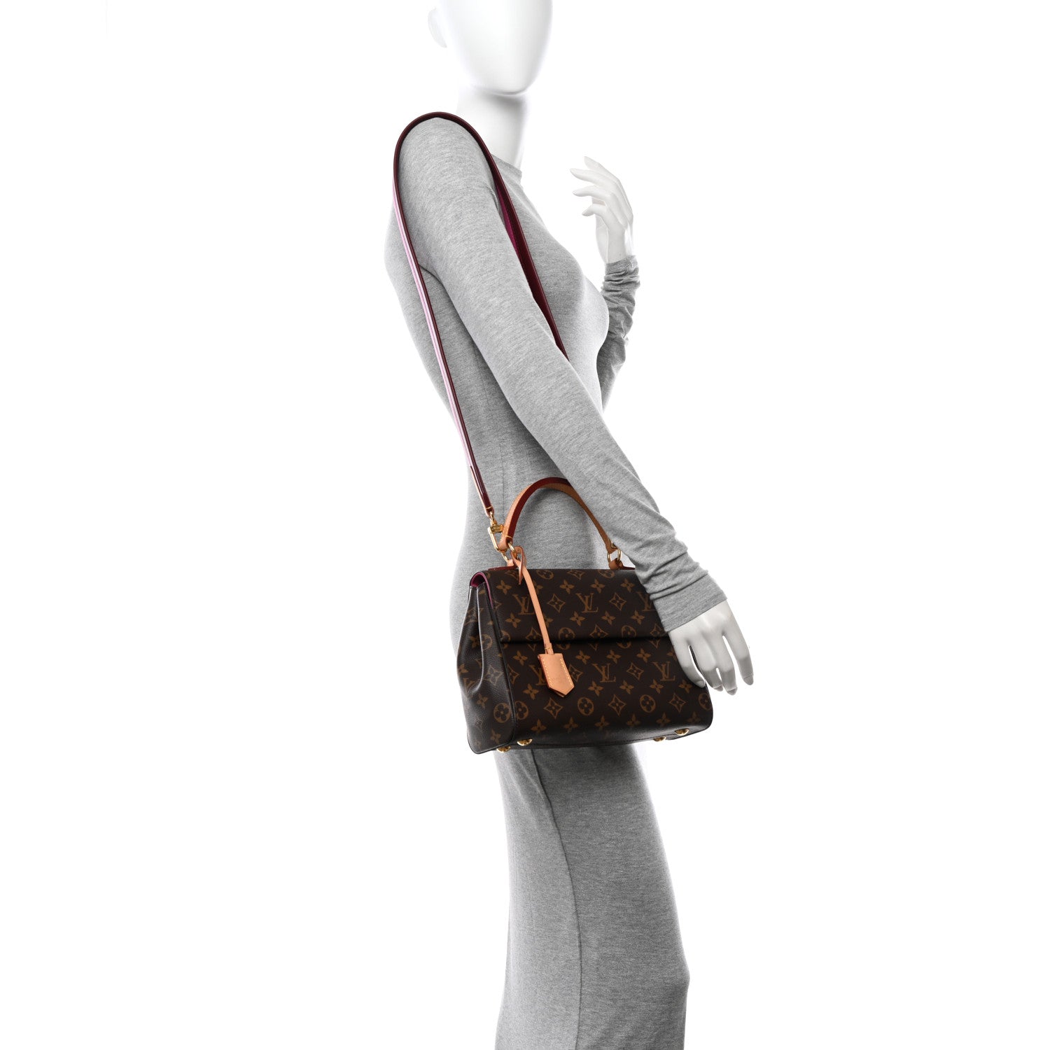 Louis Vuitton Monogram Cluny BB Bordeaux Fuchsia 3 of 11