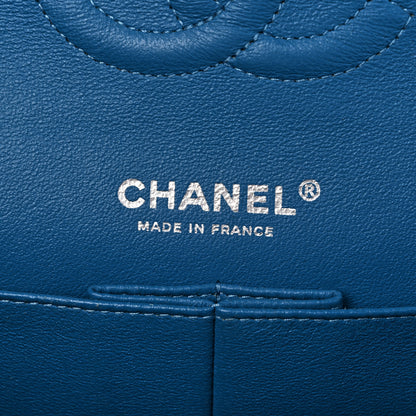 Chanel Iridescent Caviar Quilted Medium Double Flap Turquoise 6 of 18