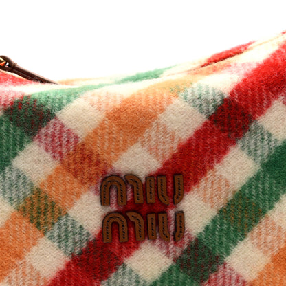 Miu Miu Tartan Matelasse Plaid Hand Bag Rosso Verde 7 of 9
