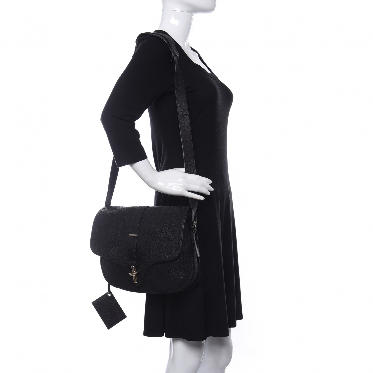 Balenciaga Grained Calfskin S Tube Black 2 of 9