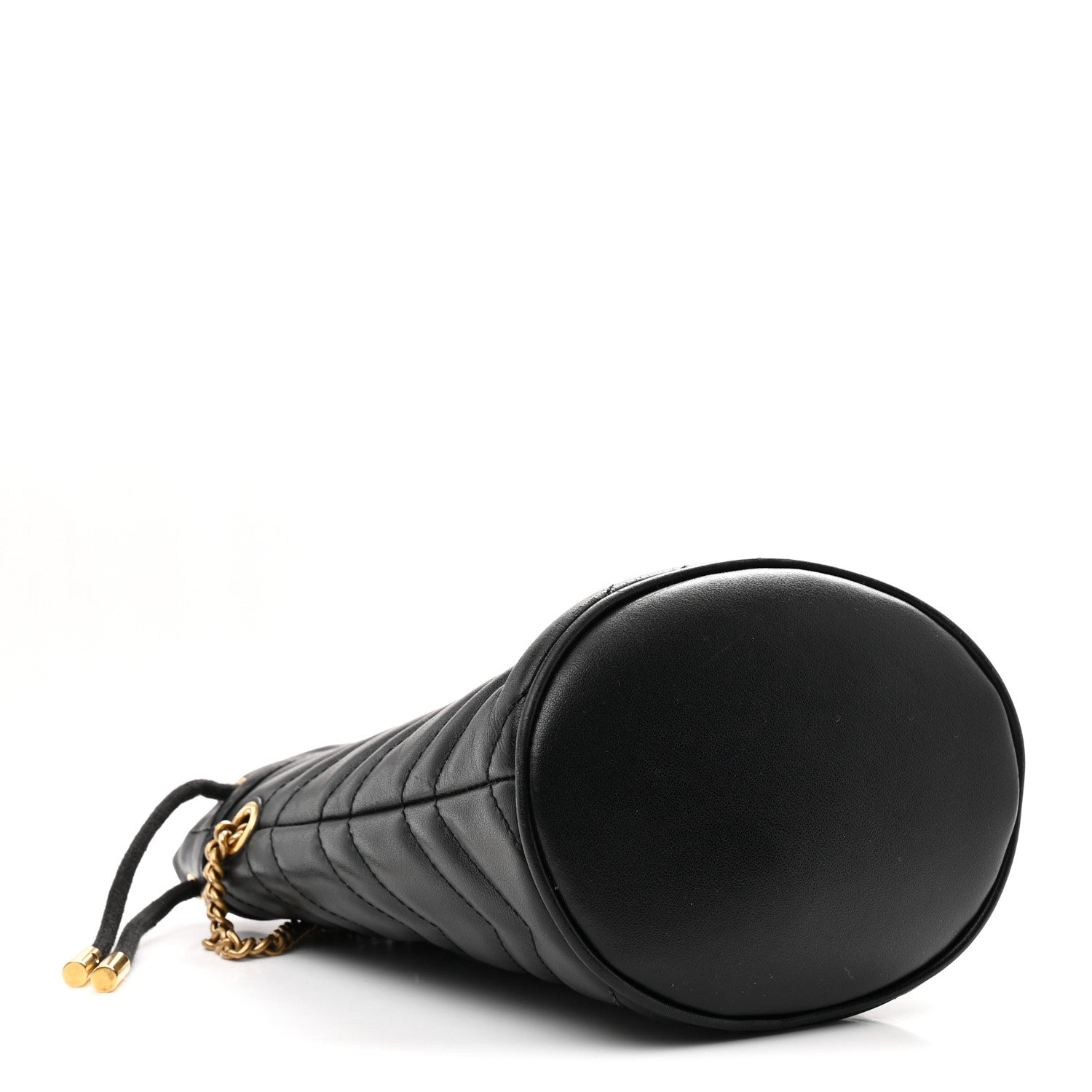 Gucci Calfskin Matelasse Mini GG Marmont 2.0 Bucket Bag Black 4 of 10