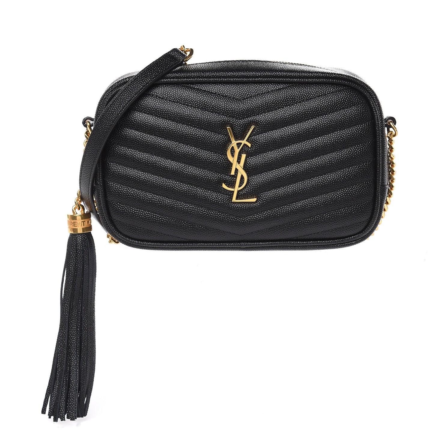 Grain De Poudre Matelasse Monogram Mini Lou Camera Bag Black