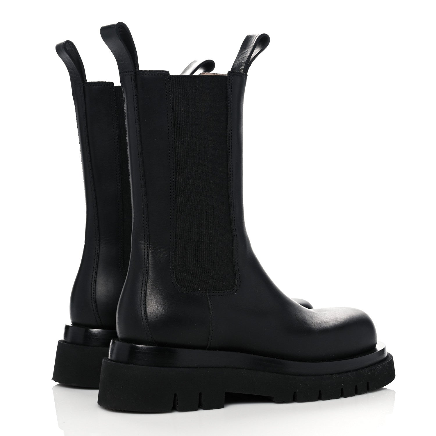 Bottega Veneta Calfskin The Lug Chelsea Boots 37.5 Black 4 of 14