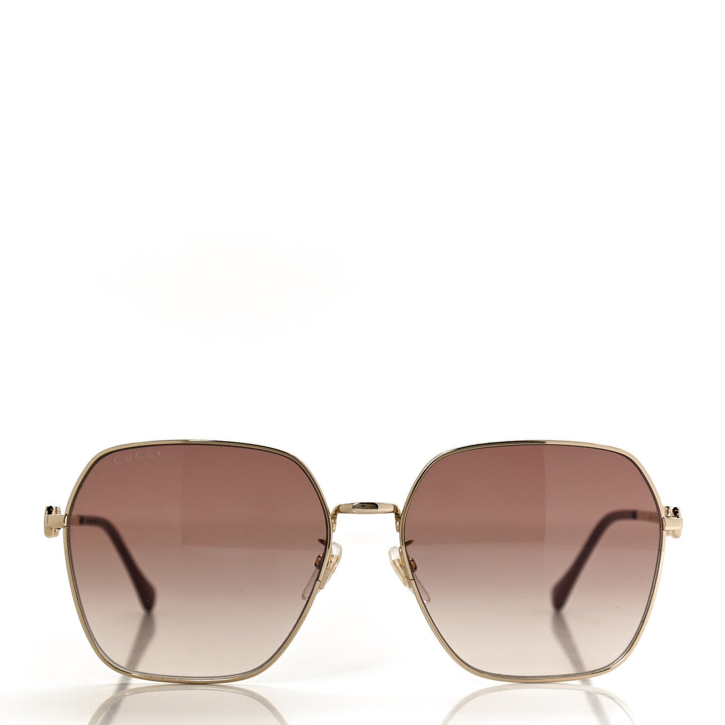 Metal Horsebit Square Sunglasses GG0882SA Gold