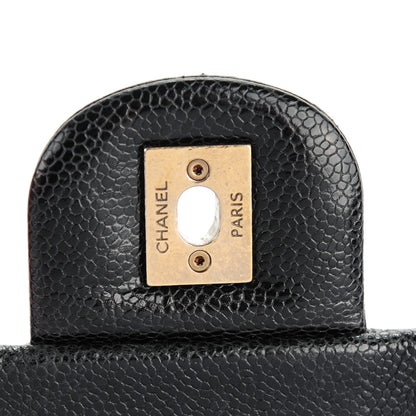 Chanel Crumpled Grained Calfskin Medium Coco Pleats Messenger Flap Black 7 of 9