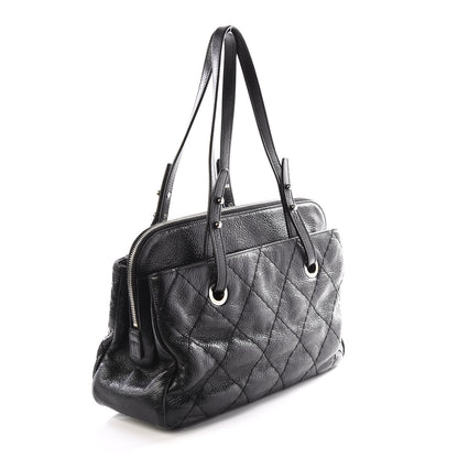 Chanel Glazed Calfskin On the Road Zip Tote Black 2 of 11