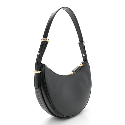Prada Soft Calfskin Arque Shoulder Bag Black 3 of 9