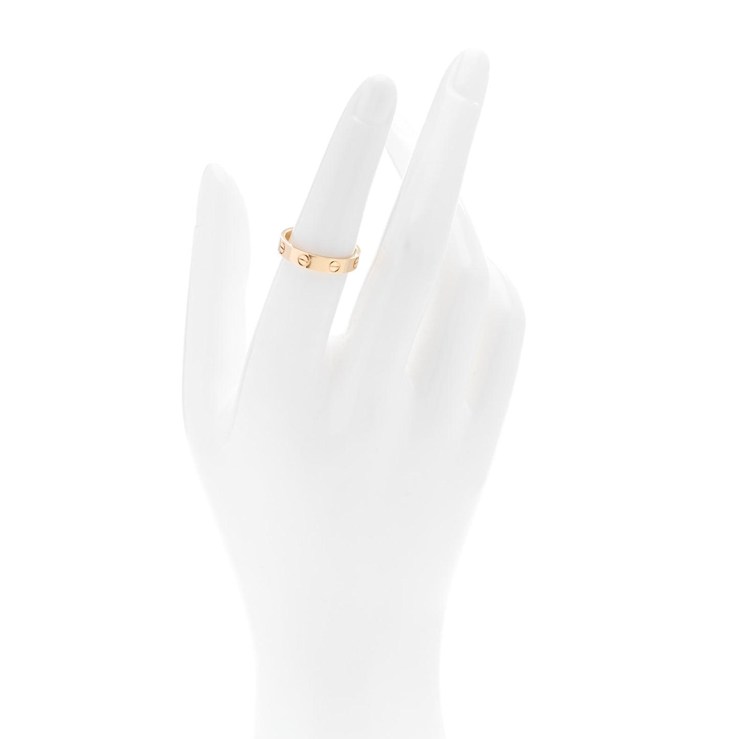 18K Yellow Gold 3.5mm LOVE Wedding Band Ring 52 6