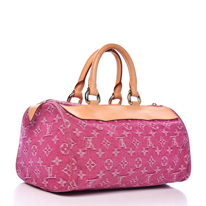 Louis Vuitton Monogram Denim Neo Speedy Fuchsia 3 of 10