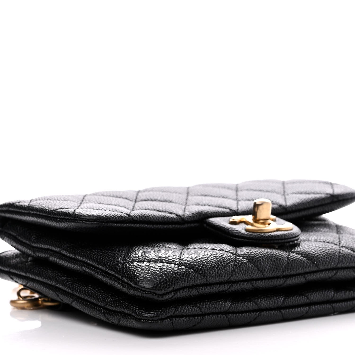 Chanel Shiny Caviar Pick Me Up Flap Belt Bag Black 10 of 12