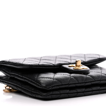 Chanel Shiny Caviar Pick Me Up Flap Belt Bag Black 10 of 12