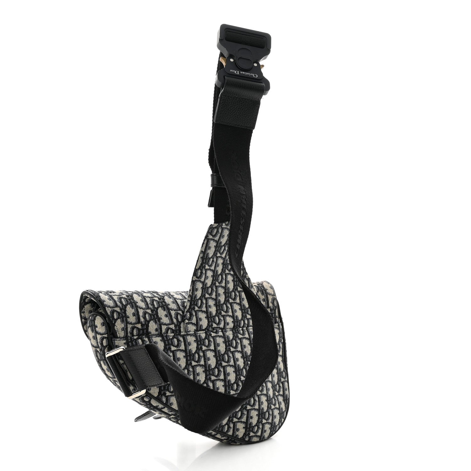 Christian Dior Oblique Mens Saddle Bag Blue 3 of 12