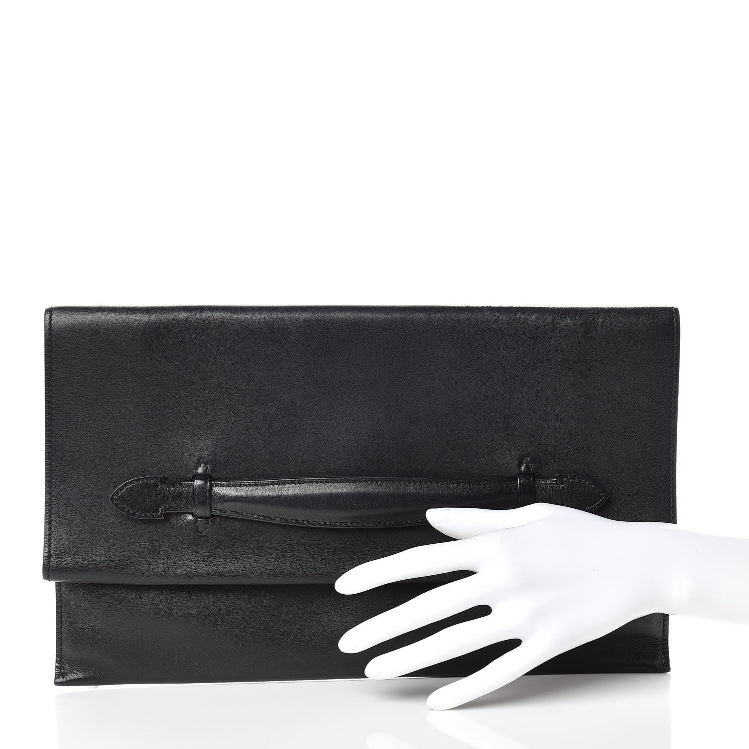 Hermes Evercalf Pliplat Clutch Black 2 of 8
