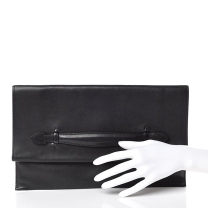 Hermes Evercalf Pliplat Clutch Black 2 of 8