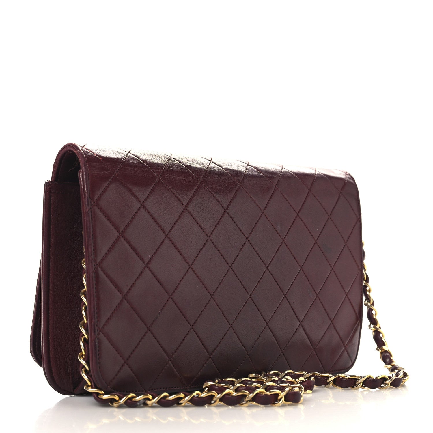 Chanel Lambskin Quilted Small Single Flap Bordeaux 2 of 16