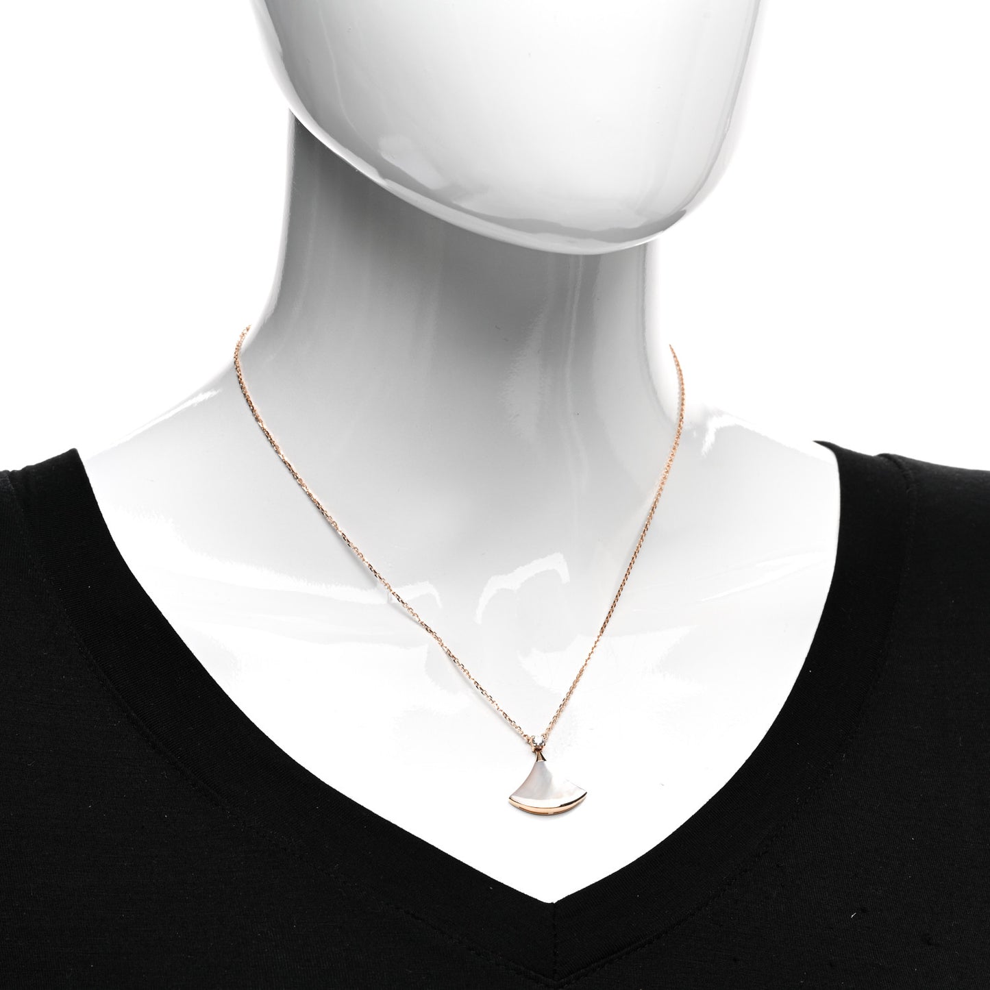 18K Rose Gold Diamond Mother of Pearl Divas' Dream Pendant