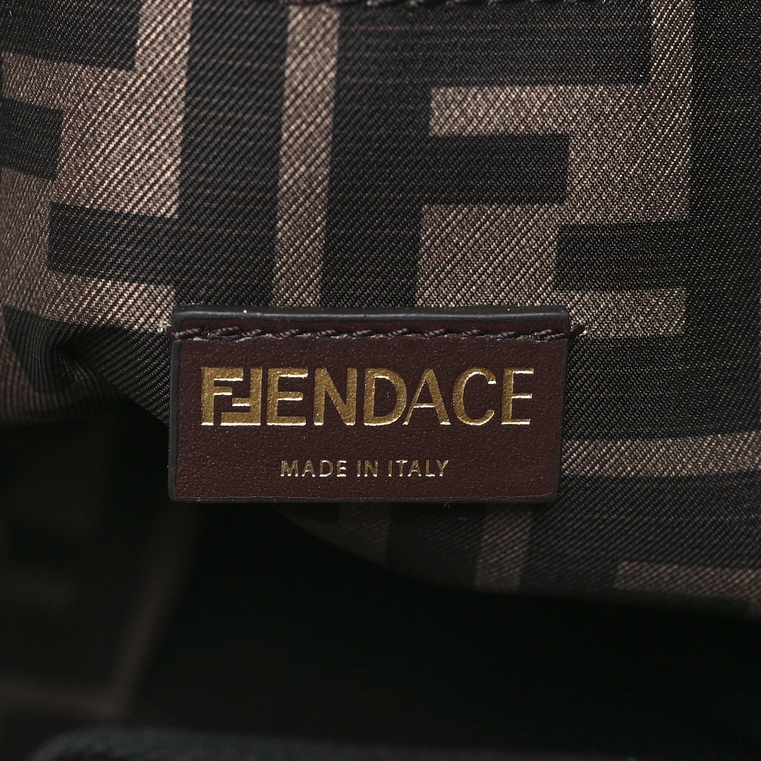 Fendi X VERSACE Nylon Fendace FF Baroque Print Small Trapezoid Beauty Pouch Gold 6 of 8