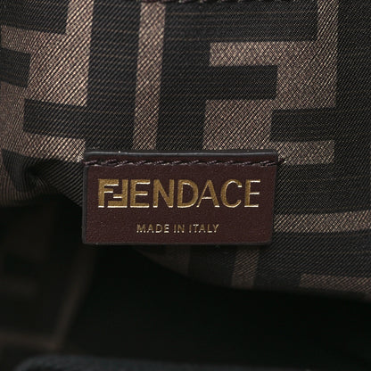 Fendi X VERSACE Nylon Fendace FF Baroque Print Small Trapezoid Beauty Pouch Gold 6 of 8