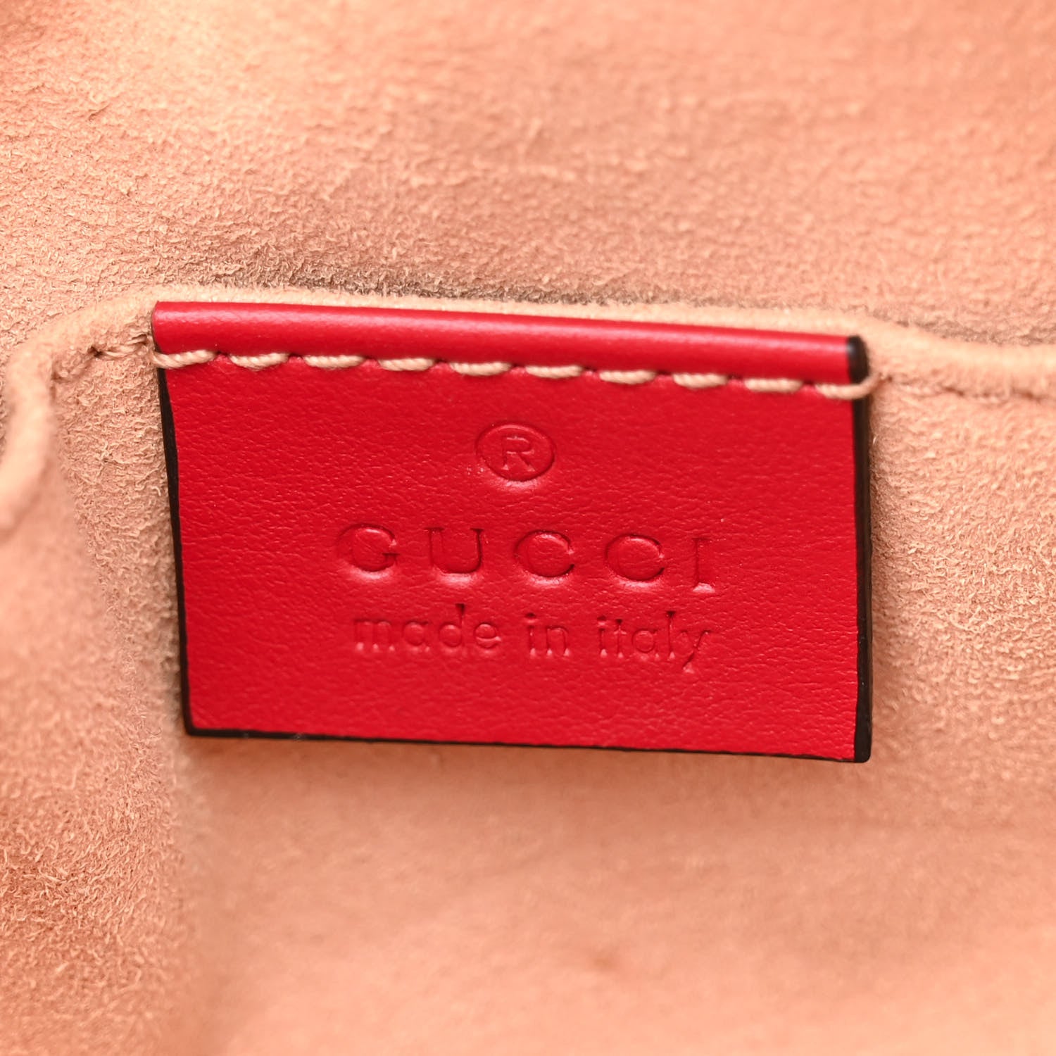 Gucci Calfskin Matelasse Small GG Marmont Chain Shoulder Bag Hibiscus Red 6 of 12