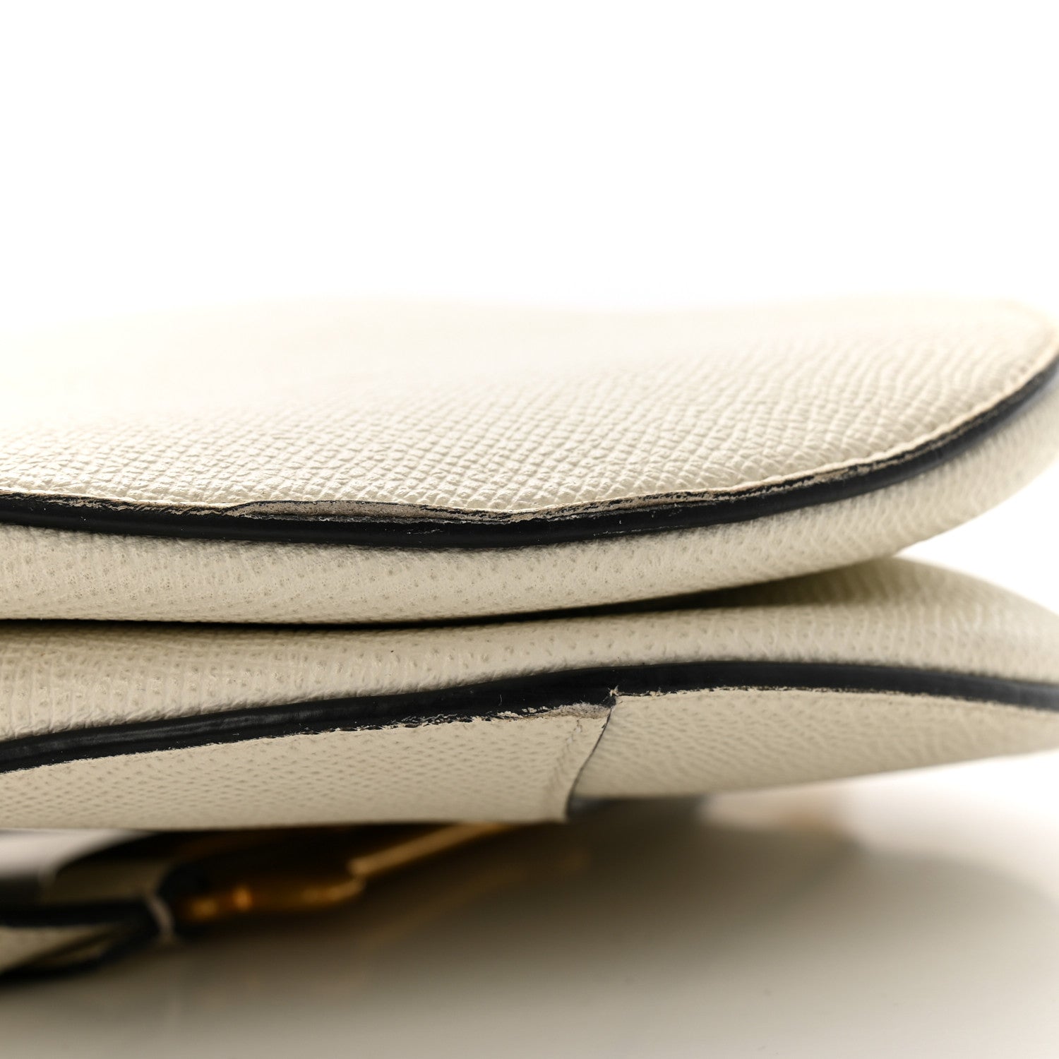 Christian Dior Grained Calfskin Saddle Bag White 14 of 16