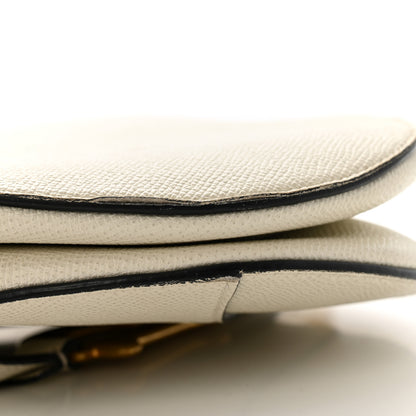 Christian Dior Grained Calfskin Saddle Bag White 14 of 16