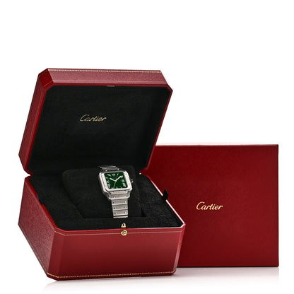 Cartier Stainless Steel 35mm Santos de Cartier Automatic Watch Green 5 of 5