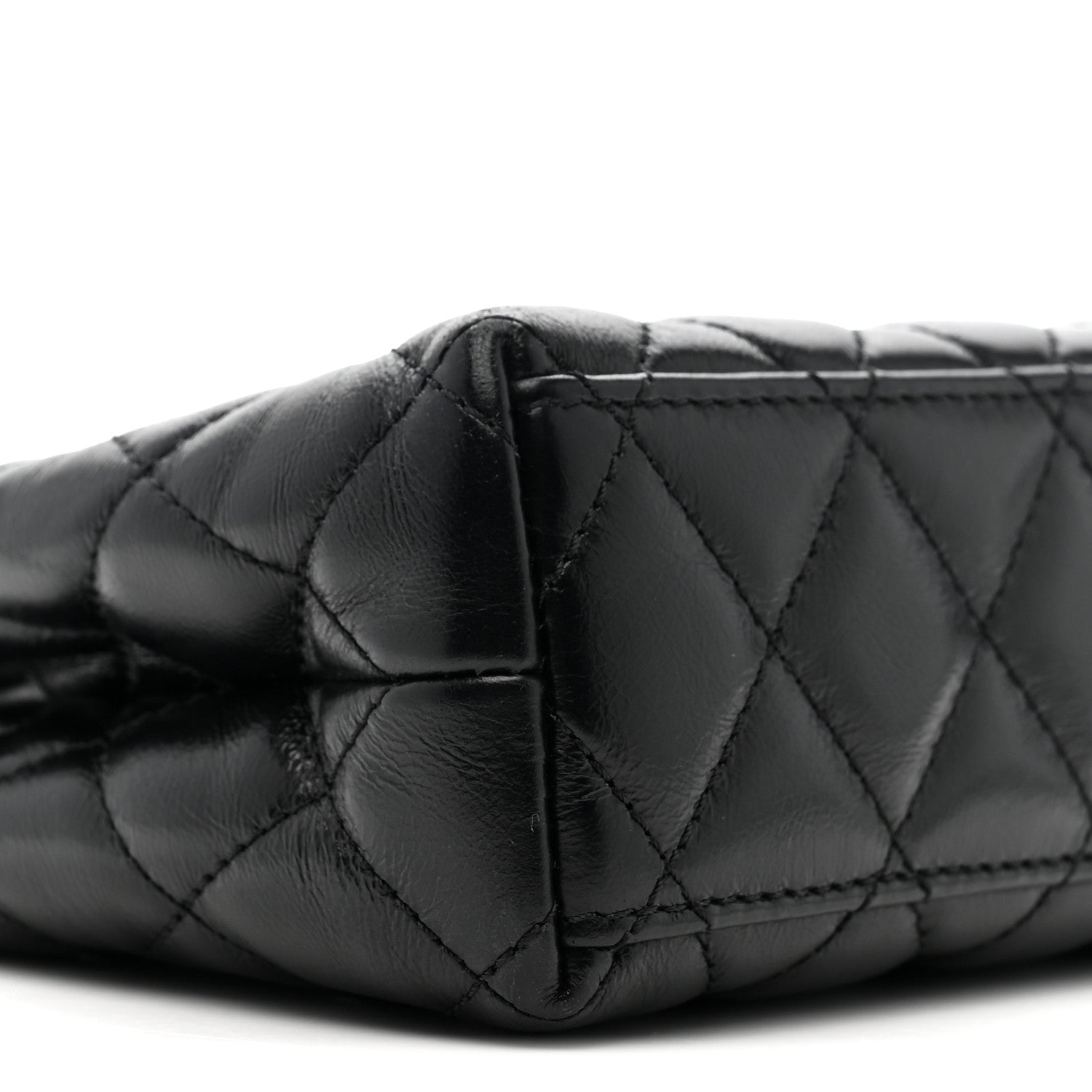 Chanel Shiny Aged Calfskin Quilted Nano Kelly Shopper Black Black 9 of 15