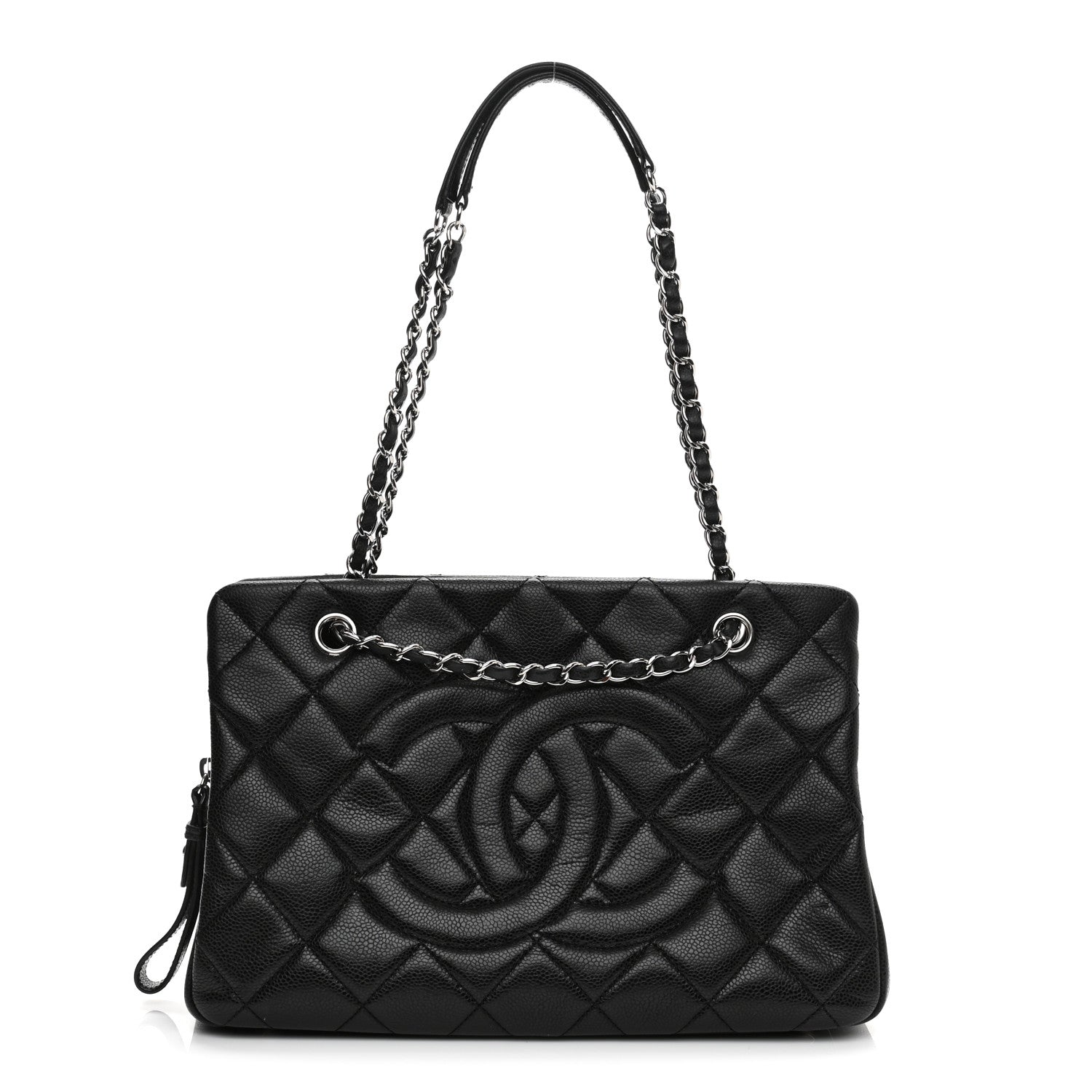 Chanel Caviar Quilted CC Timeless Soft Tote Black 1 of 12