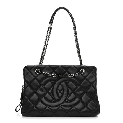 Chanel Caviar Quilted CC Timeless Soft Tote Black 1 of 12