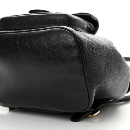 Chanel Glazed Aged Calfskin Quilted Small Duma Drawstring Backpack Black 10 of 13