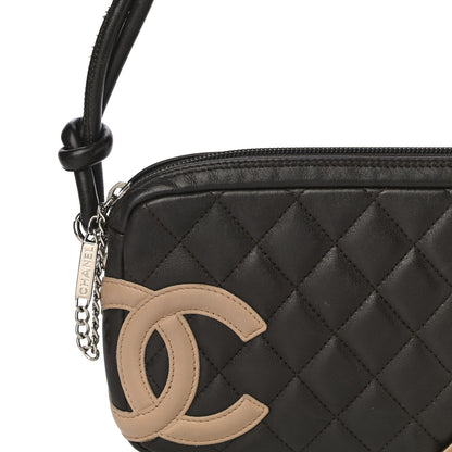 Chanel Calfskin Quilted Cambon Pochette Brown Beige 8 of 17
