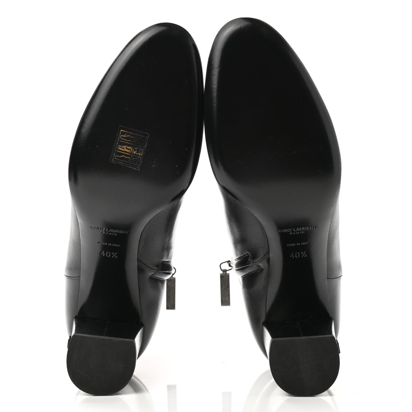 Nappa Vendome Loulou Ankle Zip Boot 40.5 Black