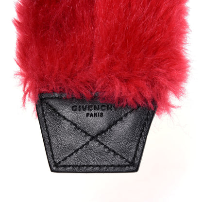 Givenchy Faux Fur Logo Bag Strap Red 4 of 4
