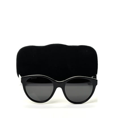 Gucci Round Frame Crystal Sunglasses GG 0419S Black 6 of 6