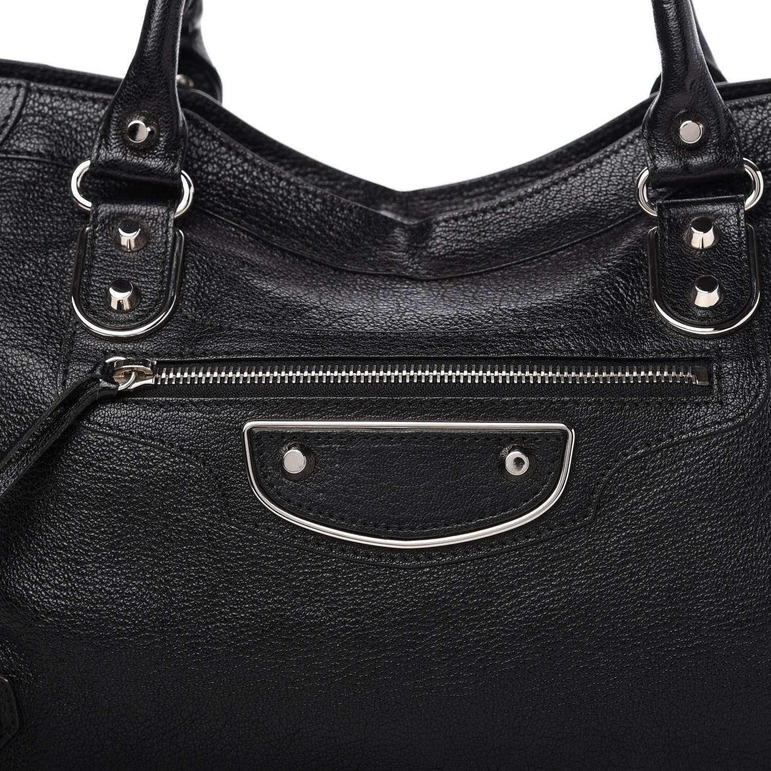 Balenciaga Chevre Silver Metallic Edge Hardware City Black 10 of 10