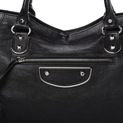 Balenciaga Chevre Silver Metallic Edge Hardware City Black 10 of 10