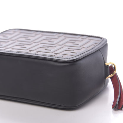 Fendi Vitello Century Bi-Color FF 1974 Embossed Mini Camera Case Maya Black 9 of 10