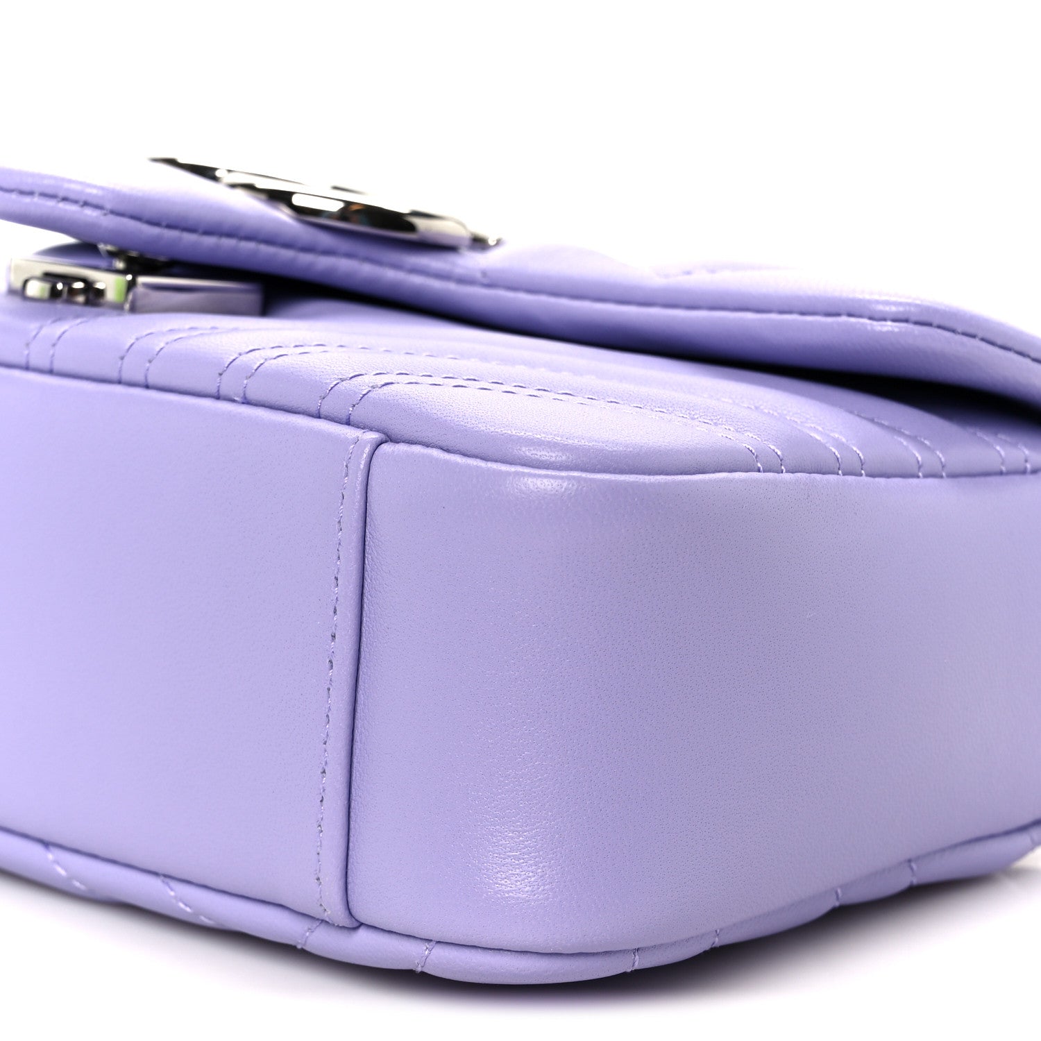 Gucci Lambskin Matelasse Small GG Marmont Shoulder Bag Lapis