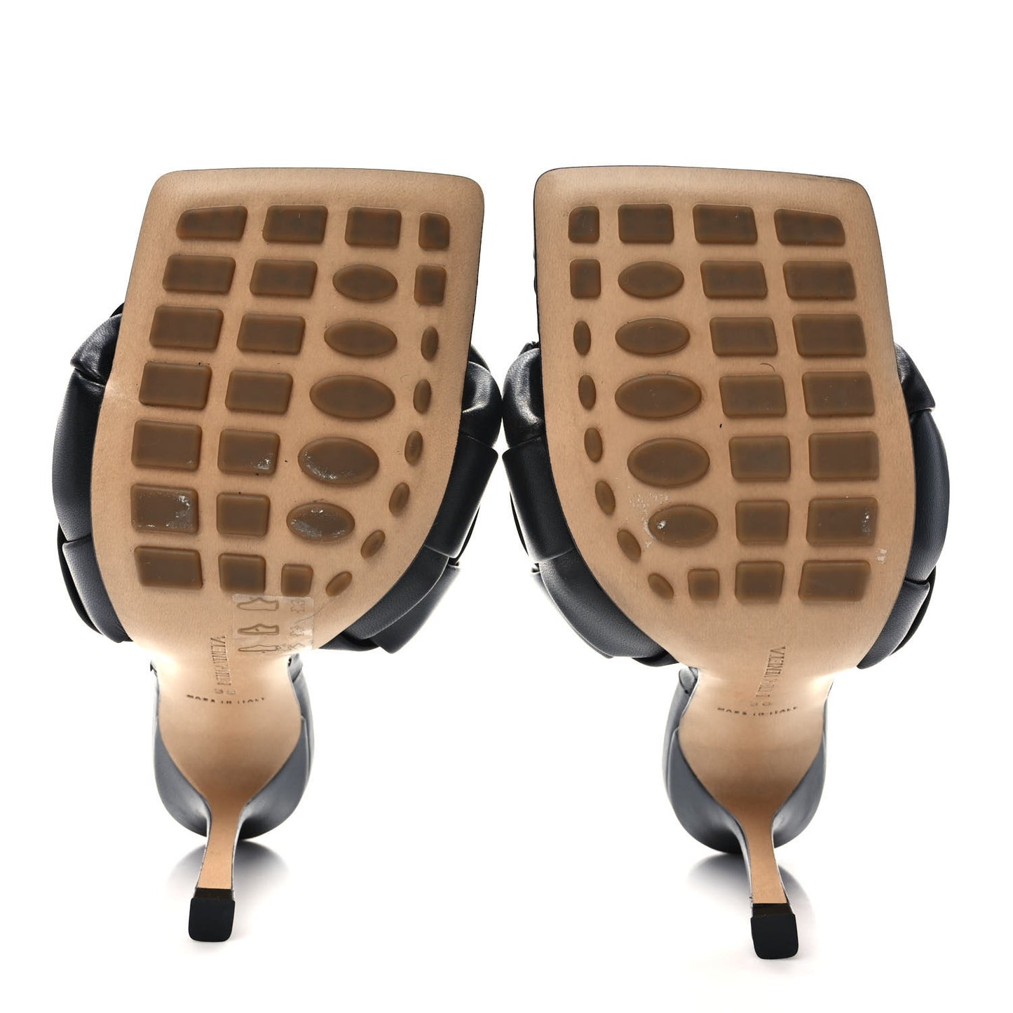 Nappa Maxi Intrecciato Lido Mule Sandals 38 Black