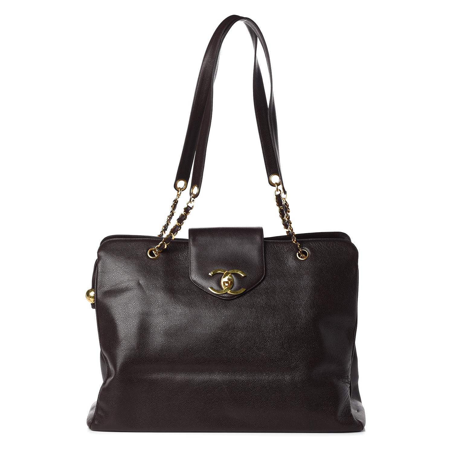 Chanel Caviar XL Weekender Bag Brown 1 of 9