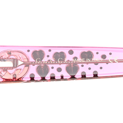 Gucci Acetate Crystal Heart GG0116S Sunglasses Fuchsia 5 of 8