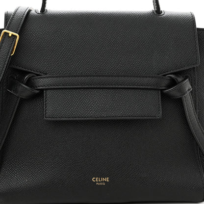 Celine Grained Calfskin Nano Belt Bag Black 8 of 14