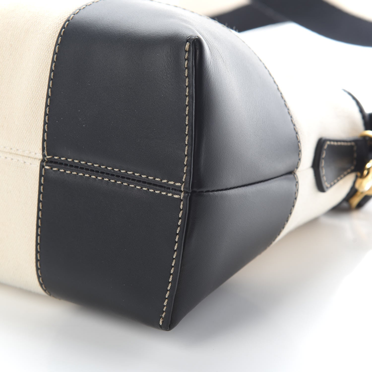 Fendi Canvas Vitello King Logo Embroidered Medium By The Way Boston Bag Grezzo Black 9 of 9